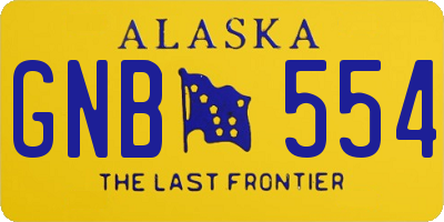 AK license plate GNB554