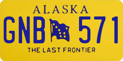 AK license plate GNB571