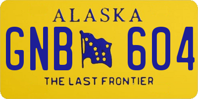 AK license plate GNB604