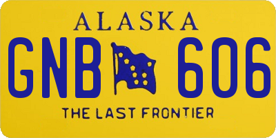 AK license plate GNB606