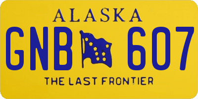 AK license plate GNB607