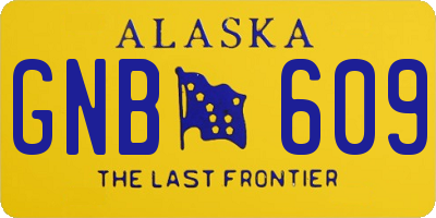 AK license plate GNB609