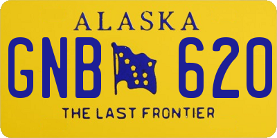 AK license plate GNB620