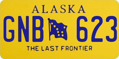 AK license plate GNB623