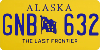AK license plate GNB632