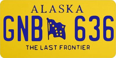 AK license plate GNB636