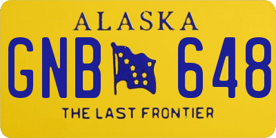 AK license plate GNB648