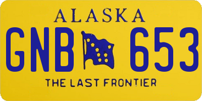 AK license plate GNB653