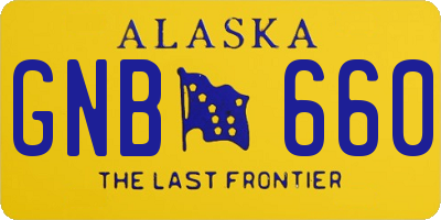 AK license plate GNB660