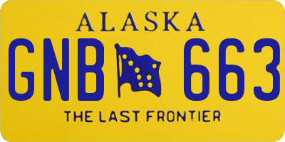 AK license plate GNB663