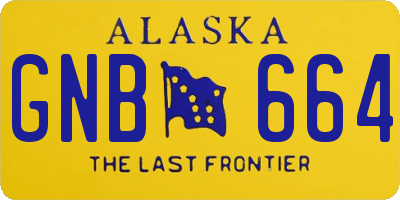 AK license plate GNB664