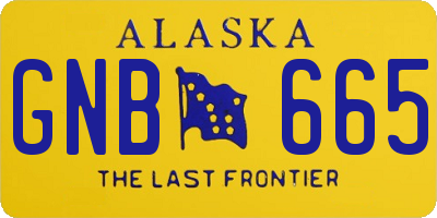 AK license plate GNB665