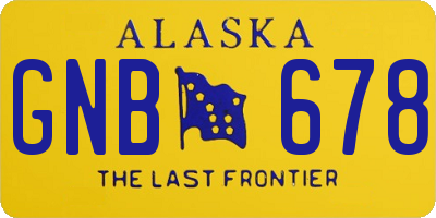 AK license plate GNB678