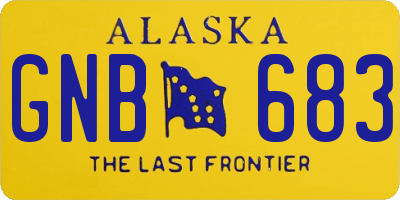 AK license plate GNB683
