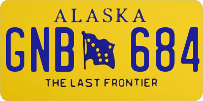 AK license plate GNB684
