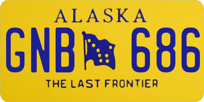 AK license plate GNB686