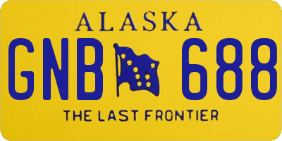 AK license plate GNB688