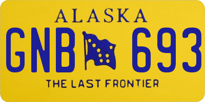 AK license plate GNB693