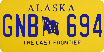 AK license plate GNB694