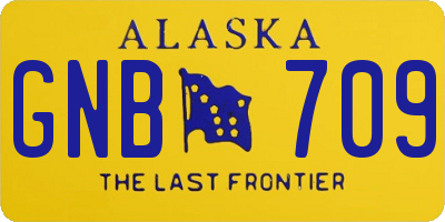 AK license plate GNB709