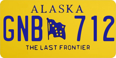 AK license plate GNB712