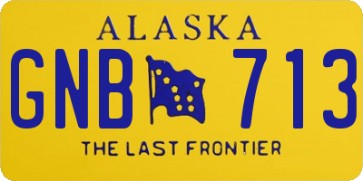 AK license plate GNB713