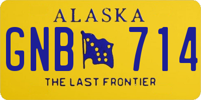 AK license plate GNB714