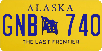 AK license plate GNB740