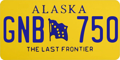 AK license plate GNB750