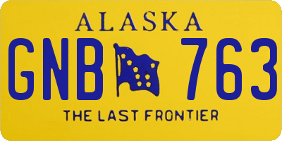 AK license plate GNB763