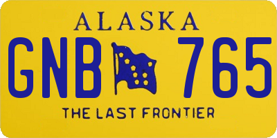 AK license plate GNB765