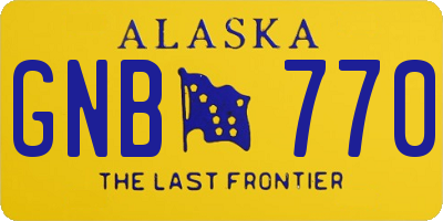 AK license plate GNB770