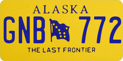 AK license plate GNB772