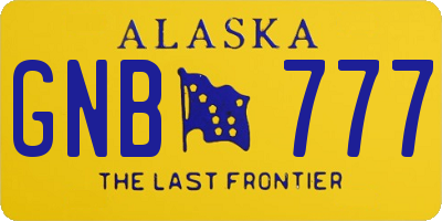 AK license plate GNB777