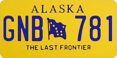 AK license plate GNB781