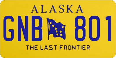 AK license plate GNB801