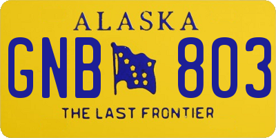 AK license plate GNB803