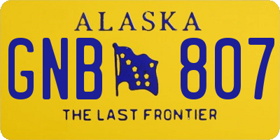 AK license plate GNB807