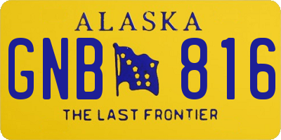 AK license plate GNB816