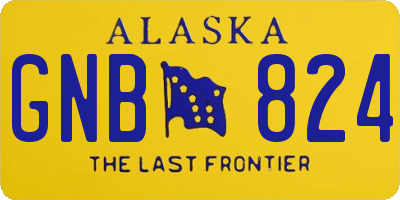 AK license plate GNB824