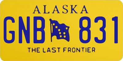 AK license plate GNB831