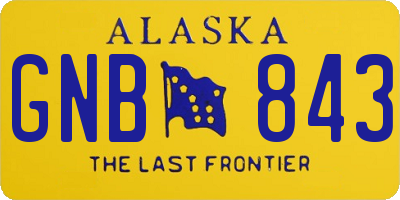 AK license plate GNB843