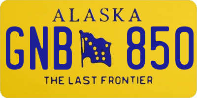 AK license plate GNB850