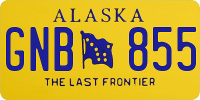 AK license plate GNB855