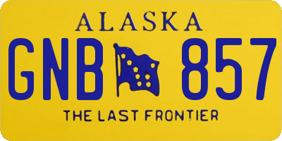 AK license plate GNB857