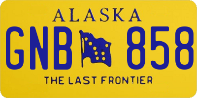 AK license plate GNB858