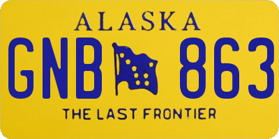 AK license plate GNB863