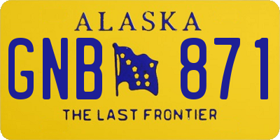AK license plate GNB871