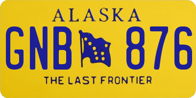 AK license plate GNB876