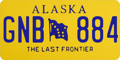AK license plate GNB884